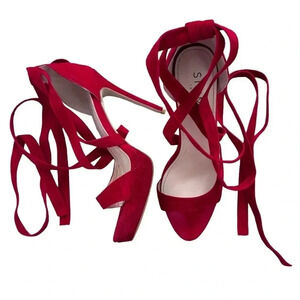 Simmi London - women’s size 9 Red Open Toed Heels
